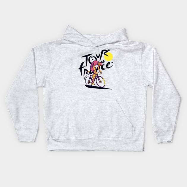 Tour de France Kids Hoodie by Brainfrz